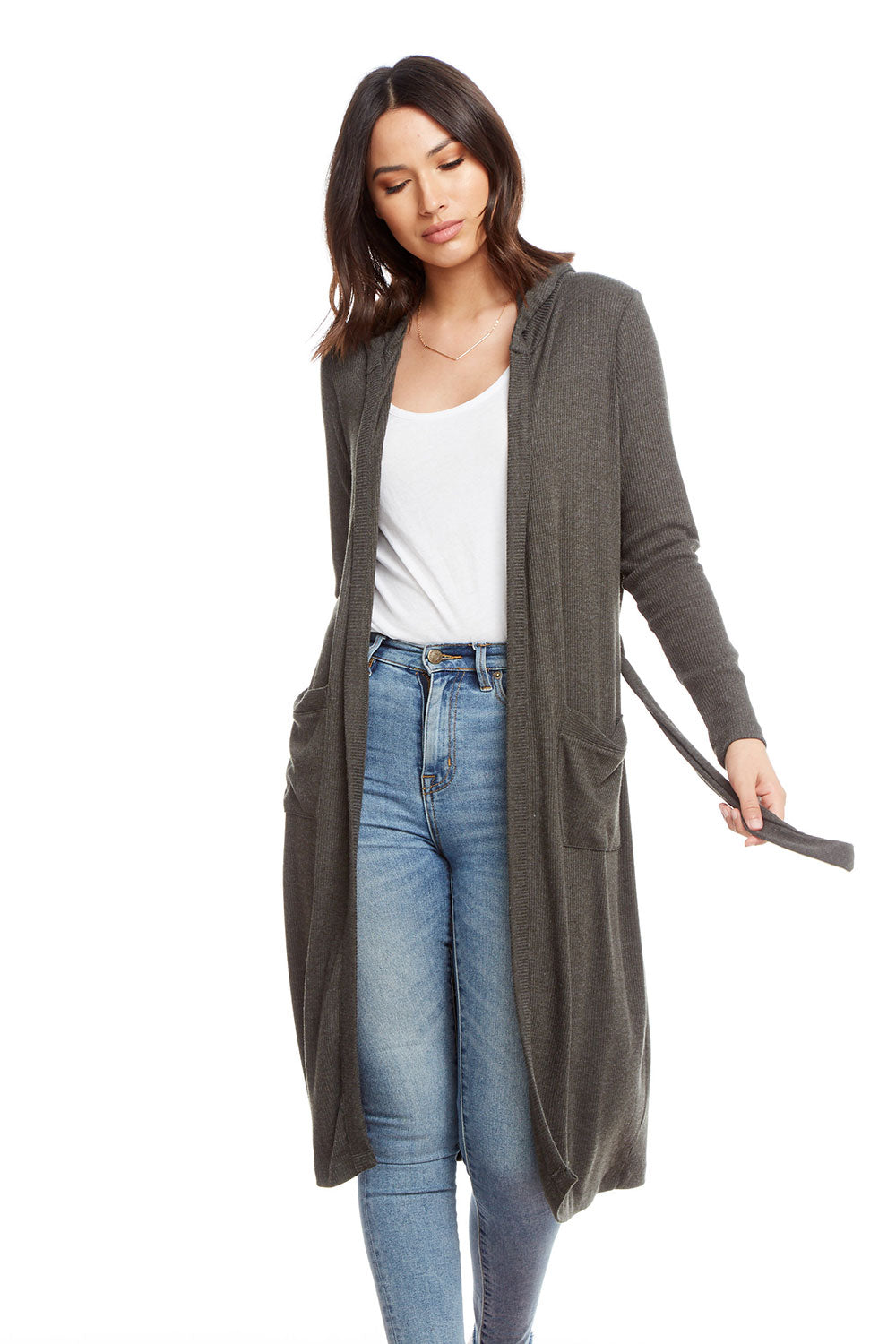 womens hooded duster cardigan