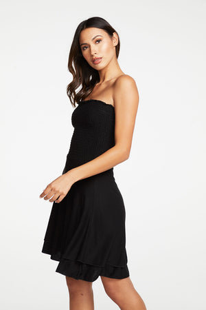 knit strapless dress