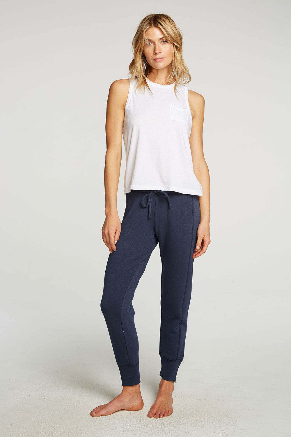 Slub French Terry Zip Side Jogger