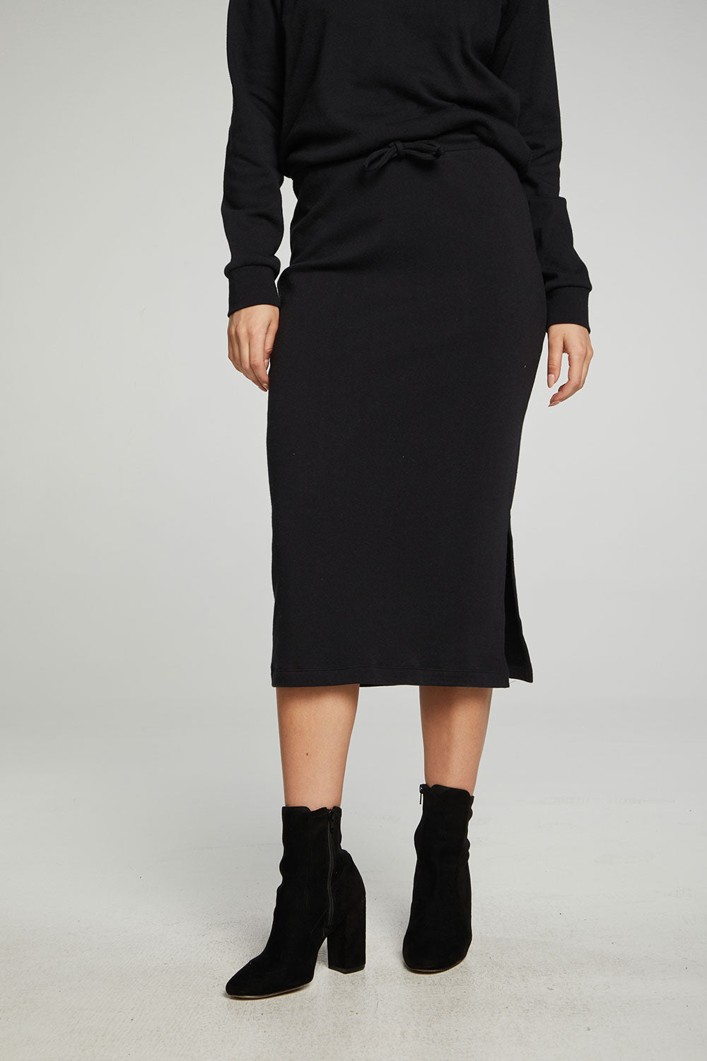 Midi Drawstring Skirt With Side Slit – chaser