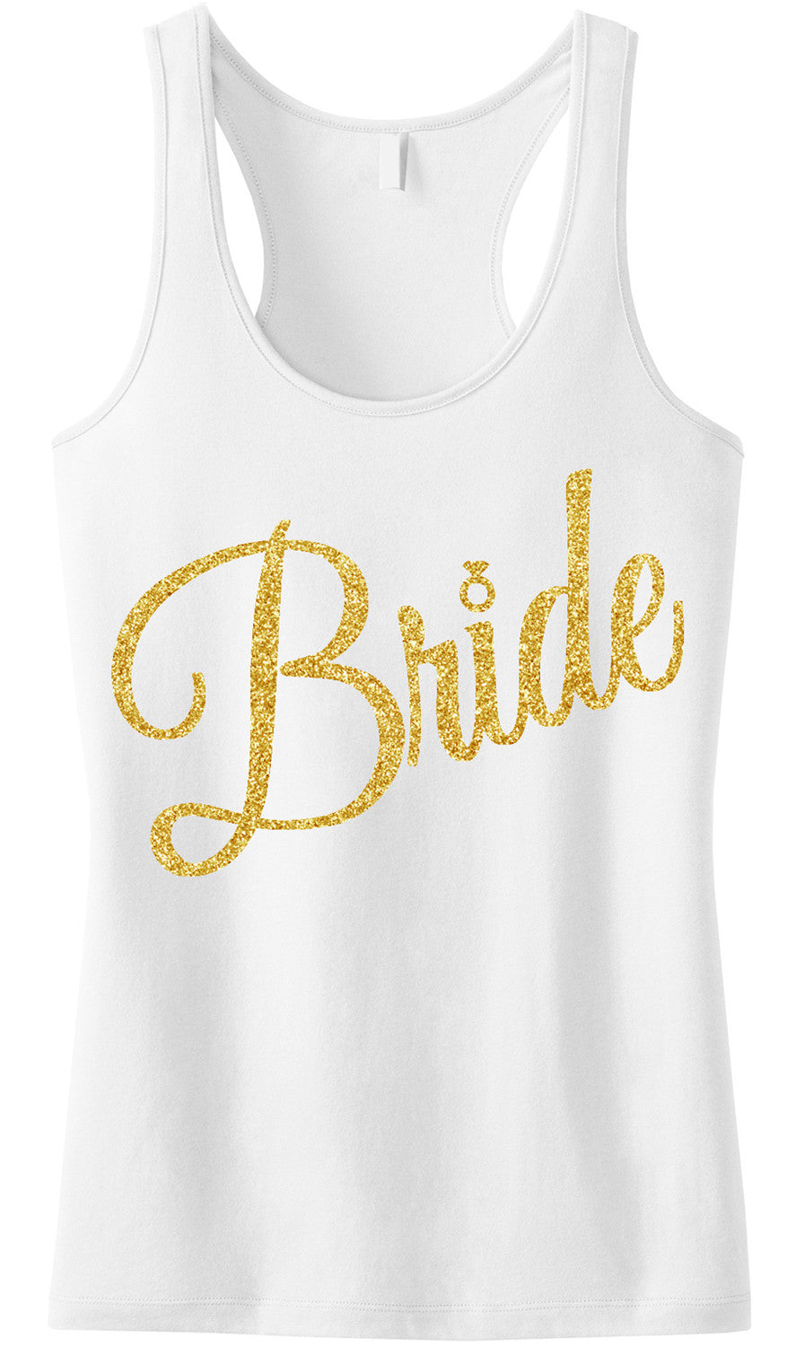 white bride tank top