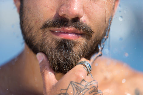 Man Washing His Beard | How Fast Does Facial Hair Grow?