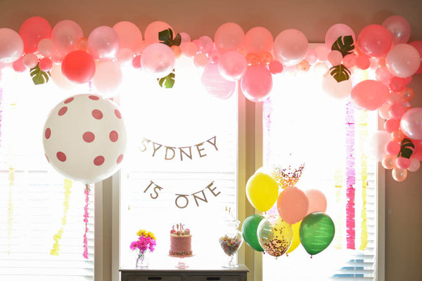 1st birthday balloon arch