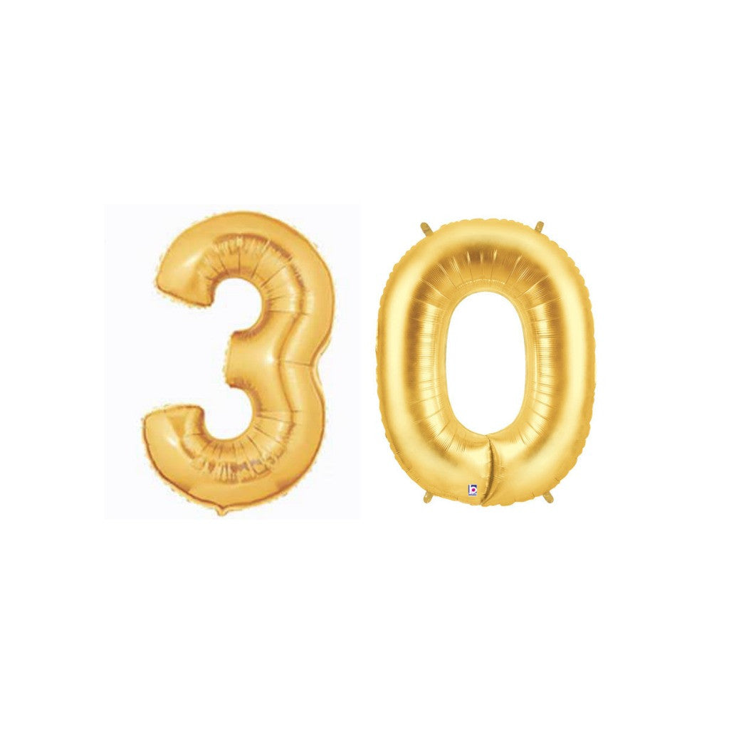 gold 30 balloons