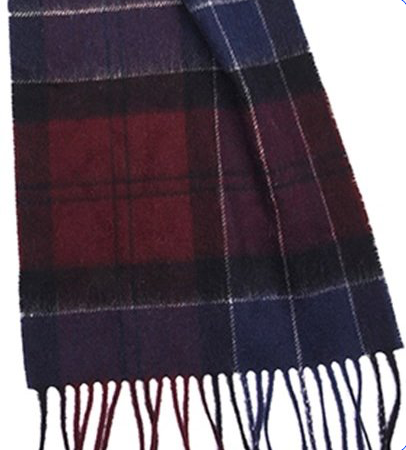 barbour navy scarf
