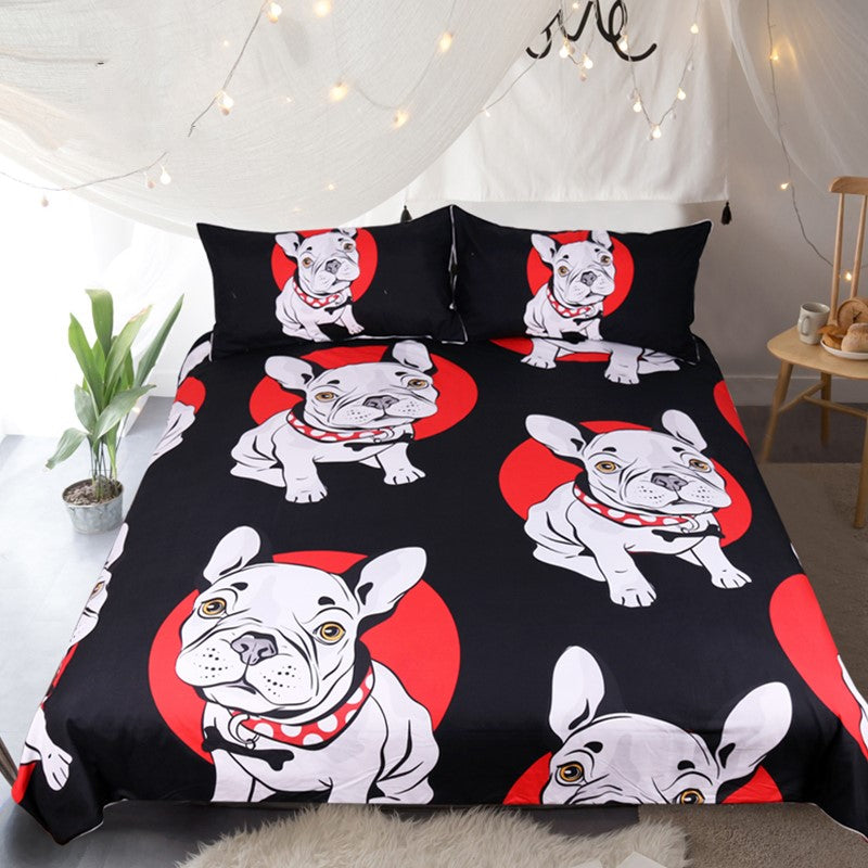 French Bulldog Duvet Cover Bedding Set 3 Pieces Twin Full
