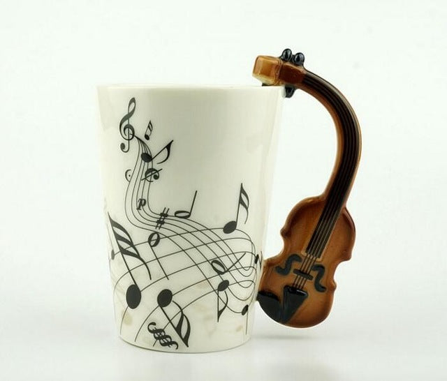 Music Notes Ceramic Coffee Mug Violin Guitar Or Piano Styles I Found It On Sale