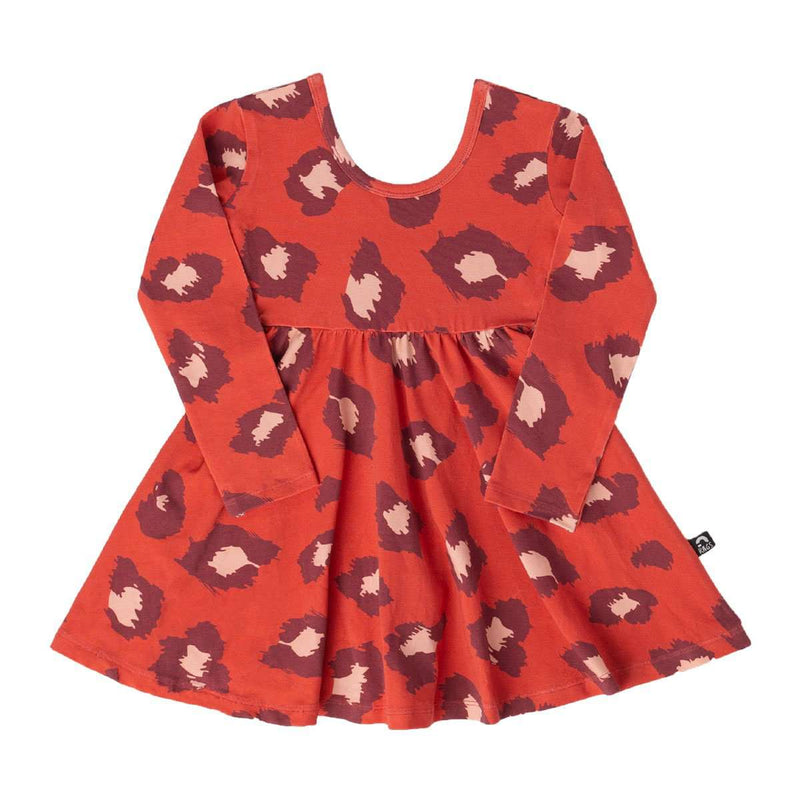 red leopard print swing dress