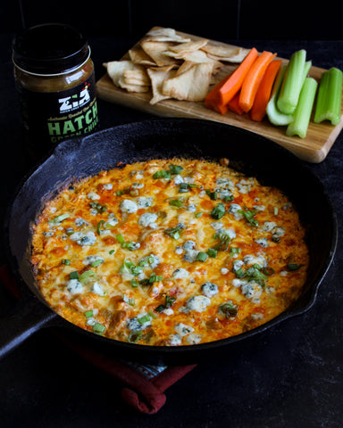 Hatch Green Chile Buffalo Chicken Dip