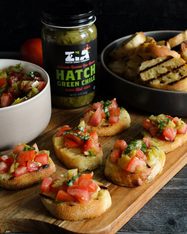 Hatch Green Chile Bruschetta