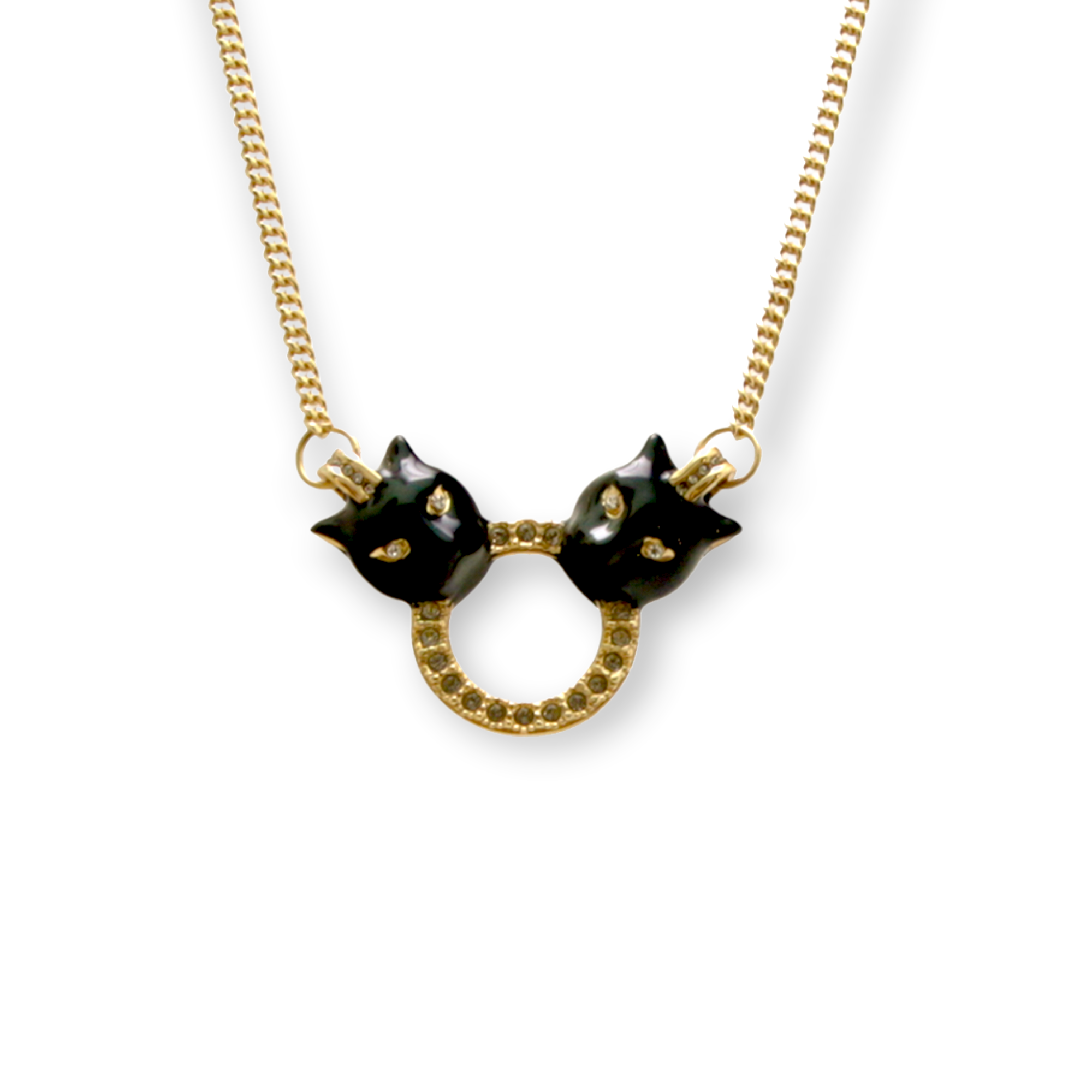 gold black panther chain