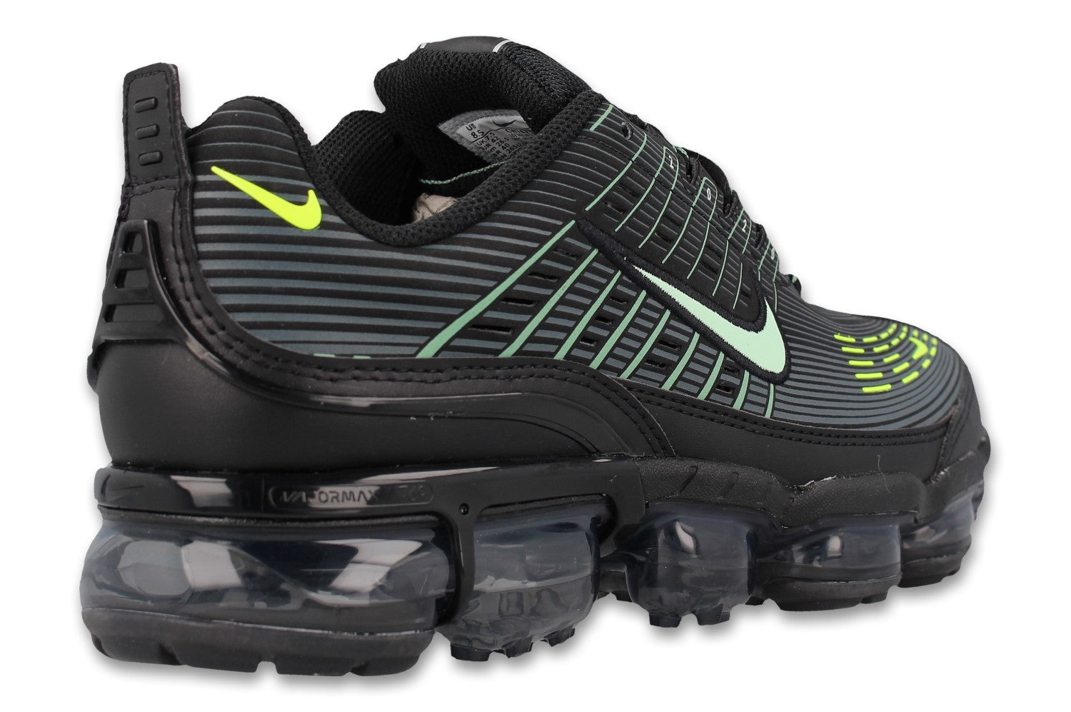 nike air vapormax 360 in black and silver