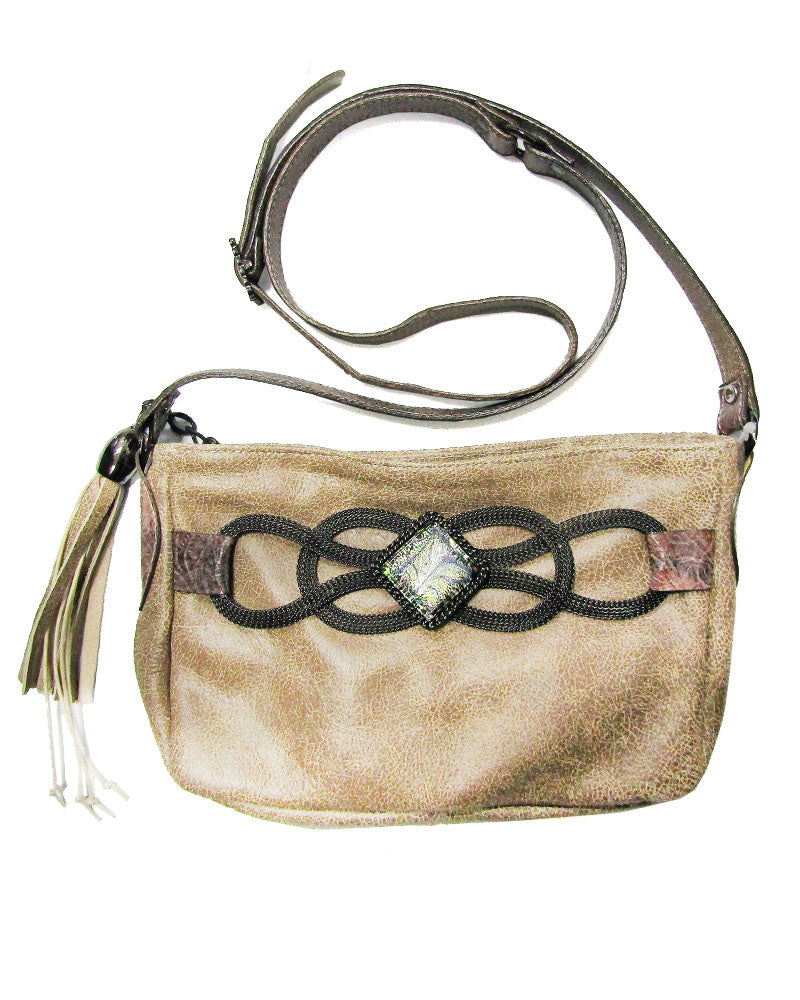 Distressed Leather Crossbody Bag