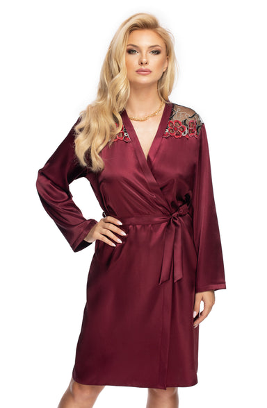 Elodie Dressing Gown Plum