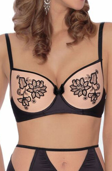 Mehendi Push Up Bra Black