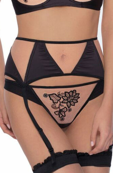 Mehendi Suspender Belt Black