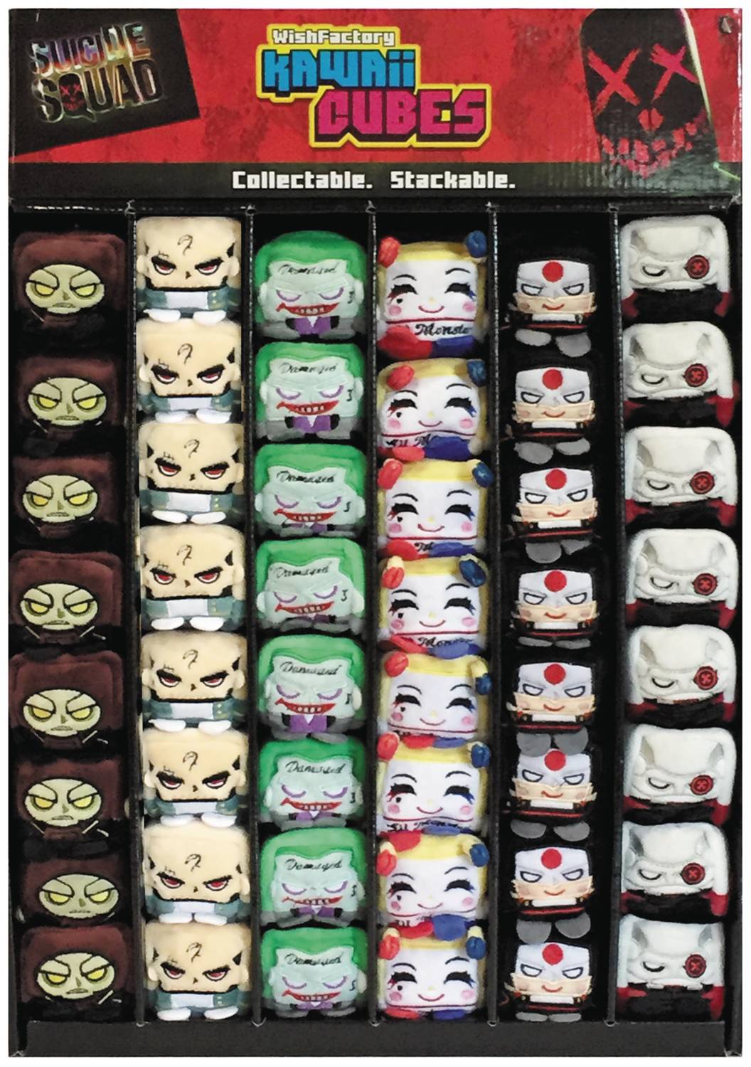 KAWAII CUBES SUICIDE SQUAD GRAVITY FEED 48PC DISPLAY ASST A