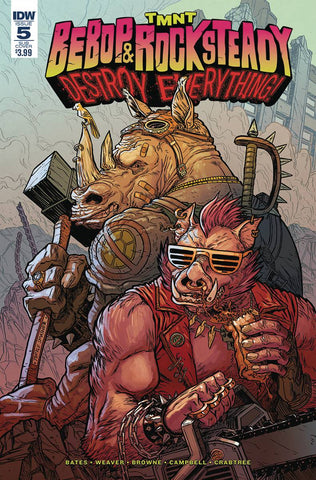 TMNT BEBOP & ROCKSTEADY DESTROY EVERYTHING #5 SUB VAR COVER