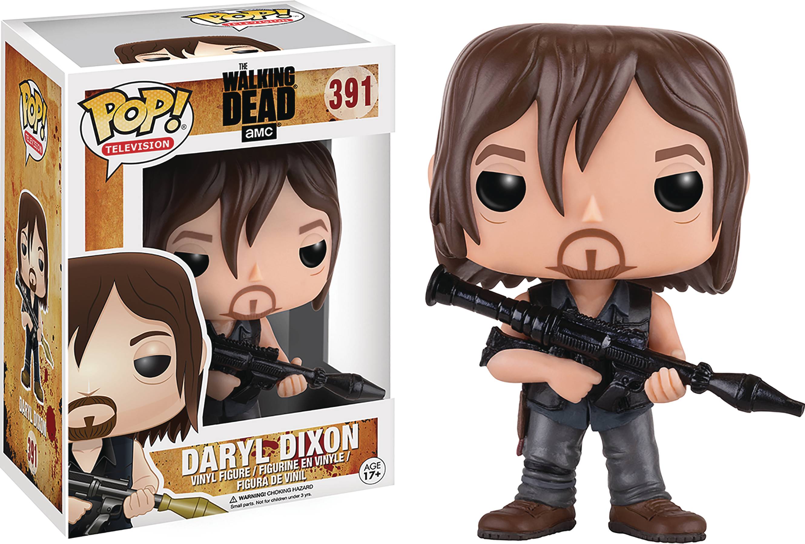 POP WALKING DEAD DARYL W/ ROCKET LAUNCHER VINYL FIG