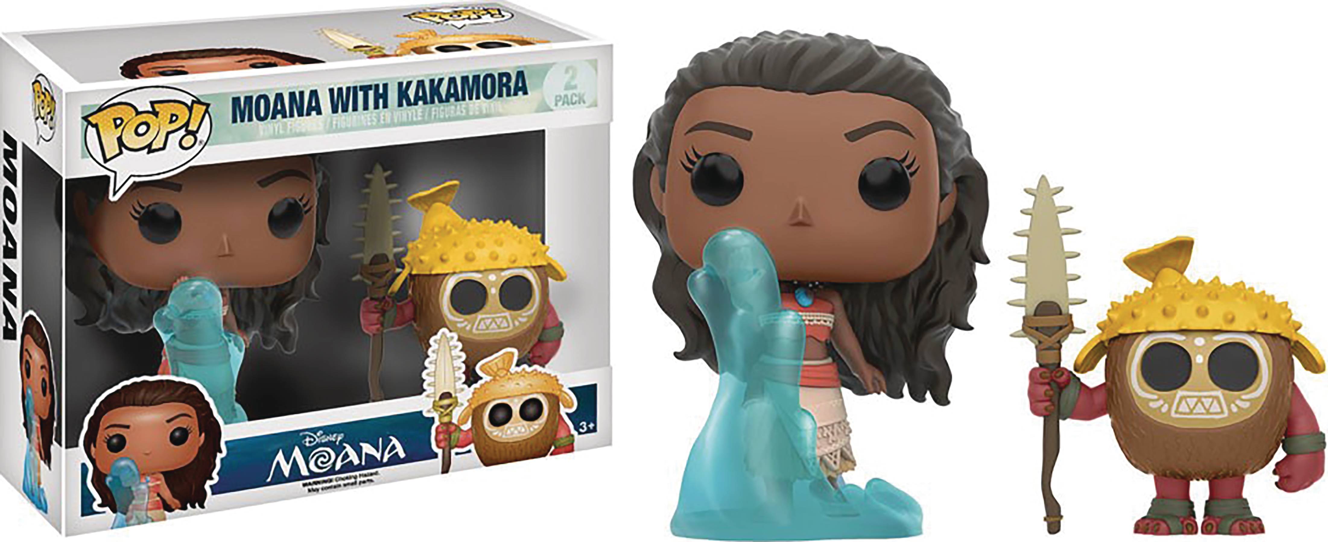 DISNEY MOANA MOANA & KAKAMORA VINYL FIG 2PK