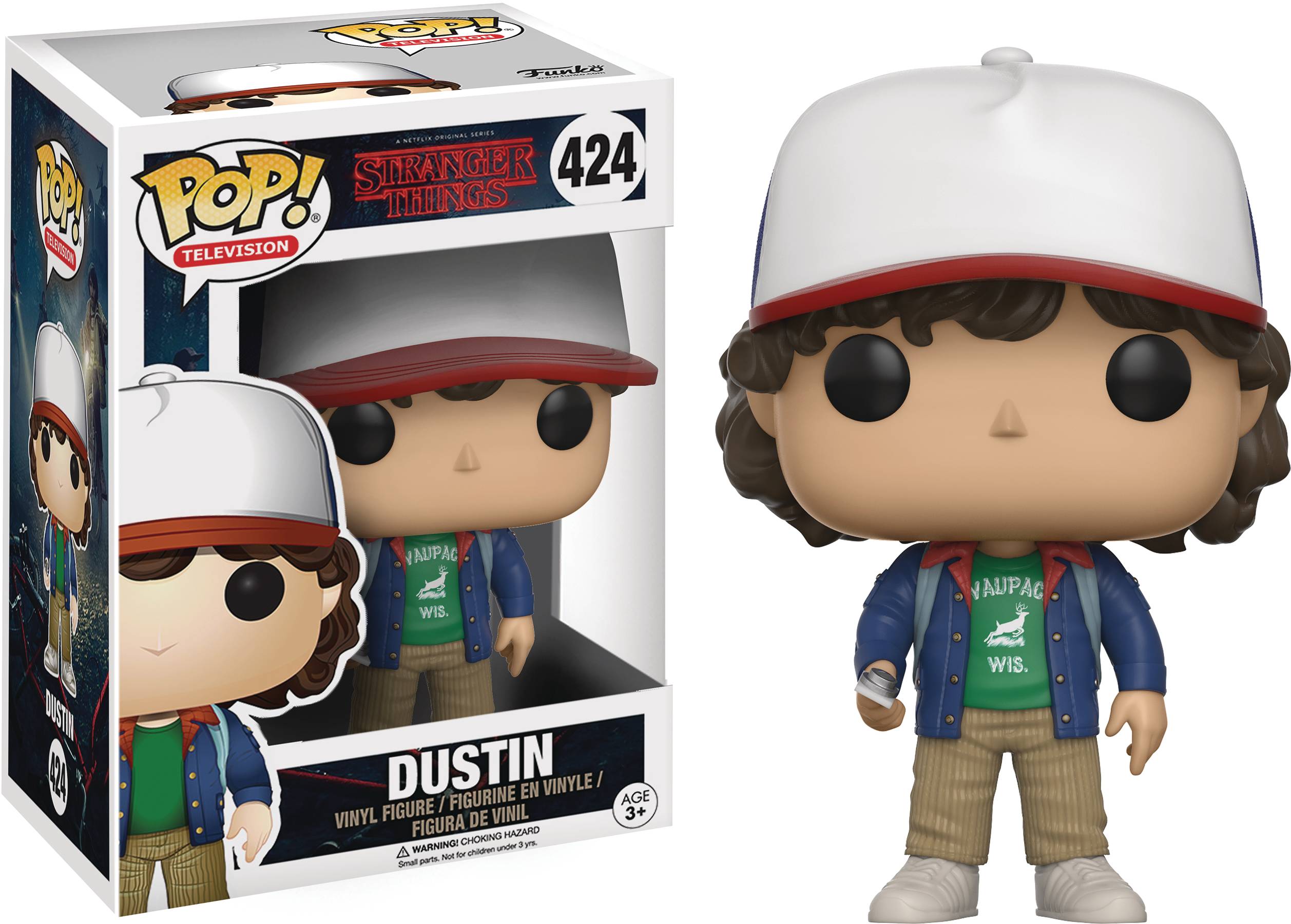 POP STRANGER THINGS DUSTIN W/ COMPASS VINYL FIG