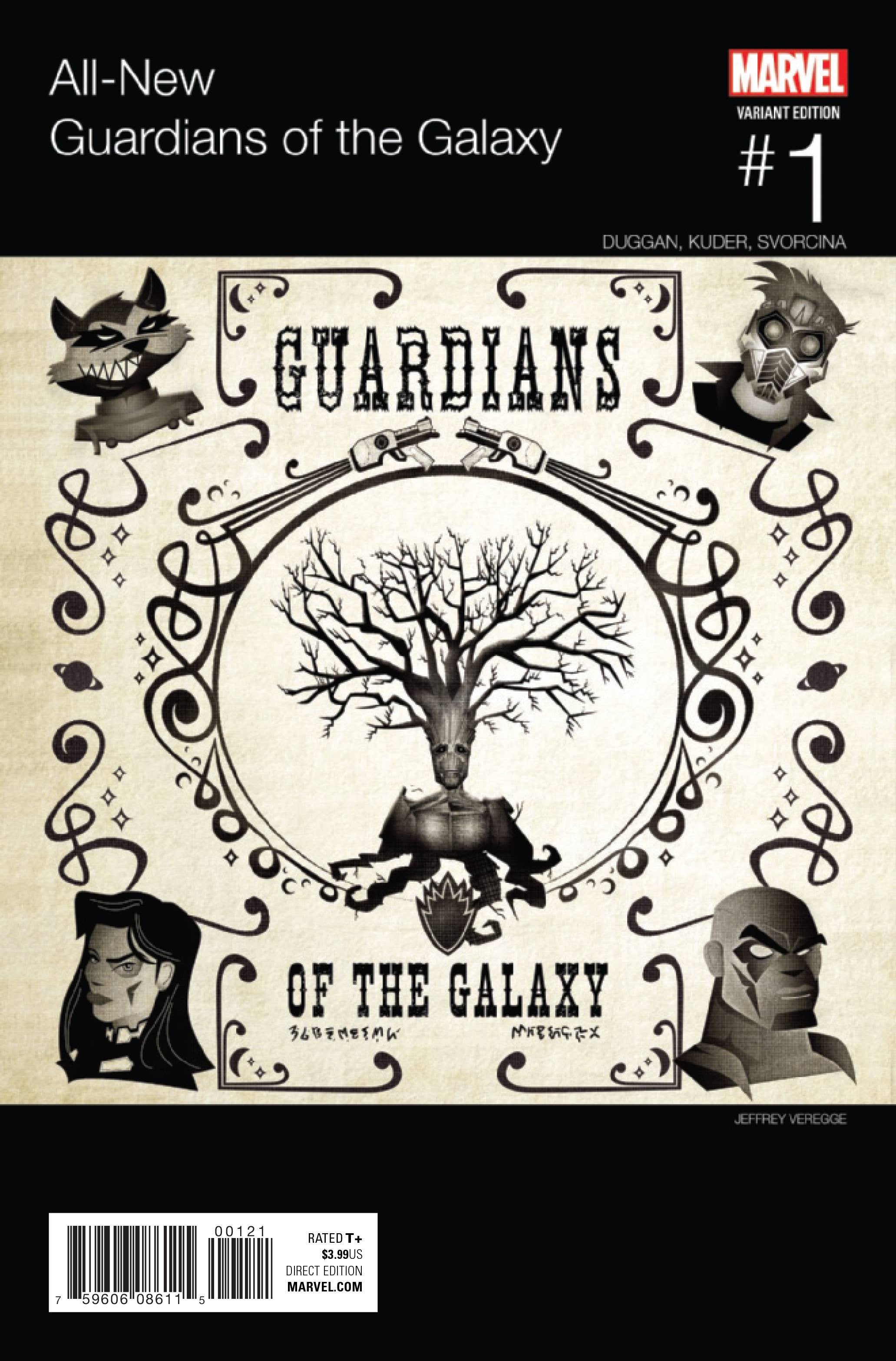 ALL NEW GUARDIANS OF GALAXY #1 VEREGGE HIP HOP VAR