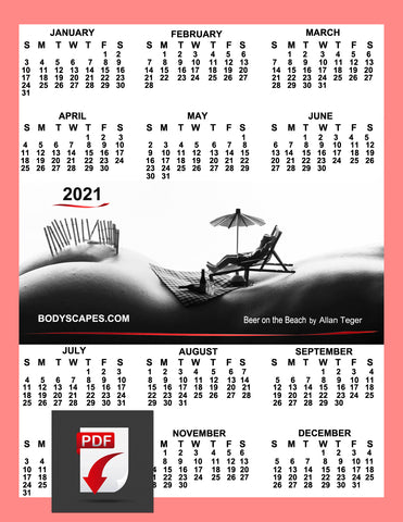 Bodyscapes Free 2021 Calendar