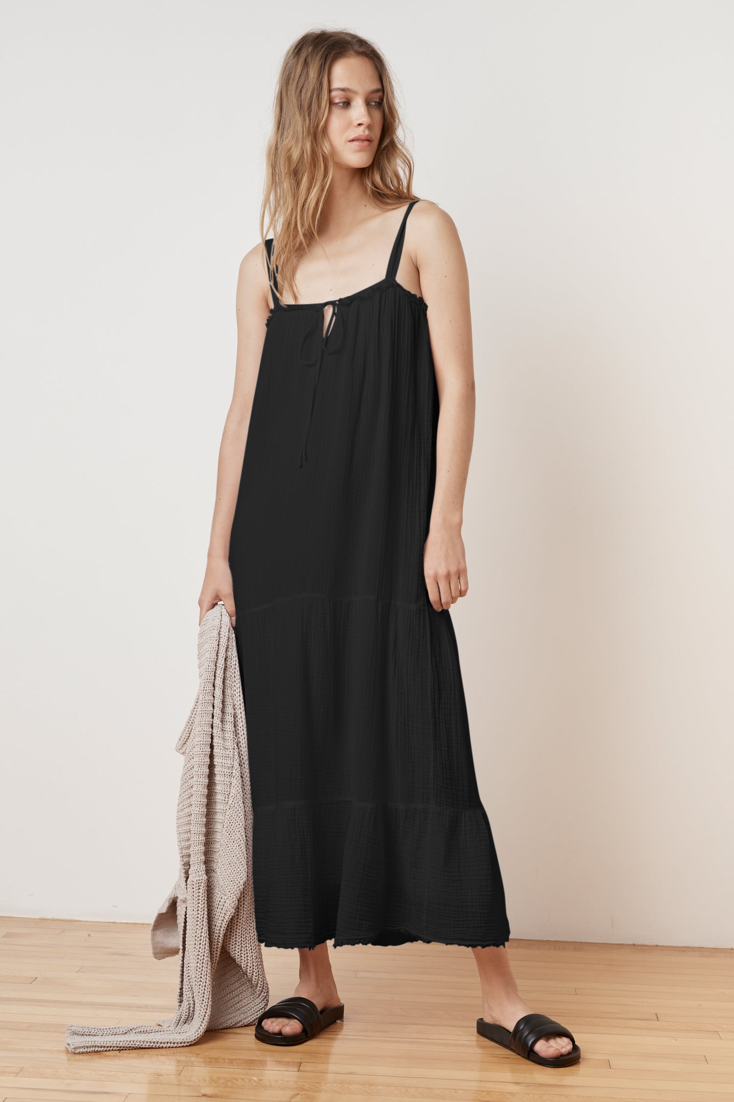 cotton gauze maxi dress