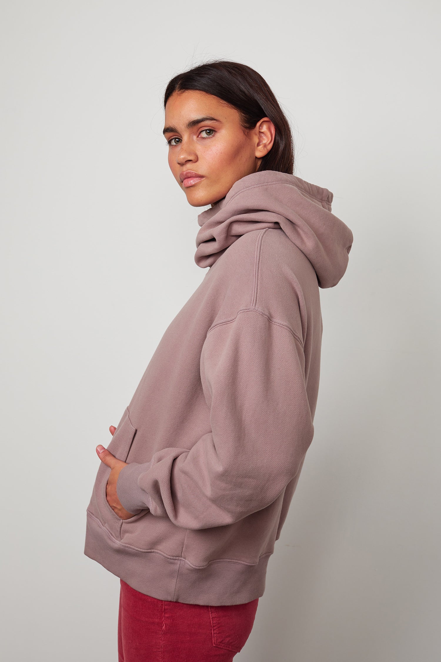 teddy zip up funnel neck fleece