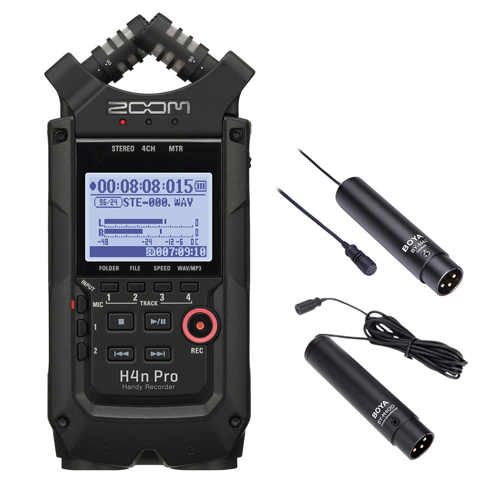 Canadá Marcar cisne Zoom H4n Pro All Black 4-Track Portable Recorder (2020 Model) with Omn –  KELLARDS