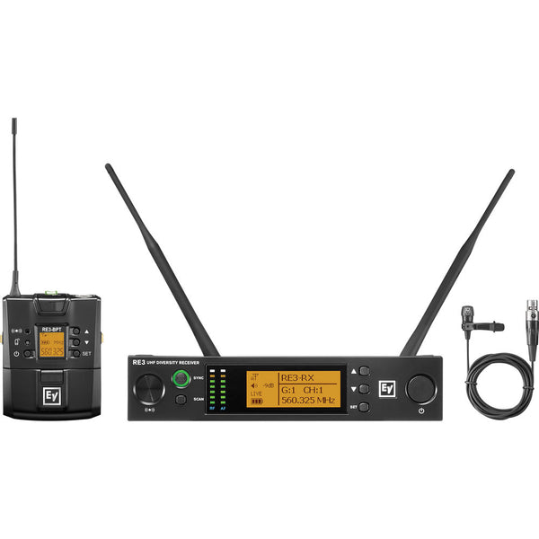 Electro-Voice RE3-BPCL Bodypack Wireless System with Cardioid Lavalier Mic (5H: 560 to 596 MHz)