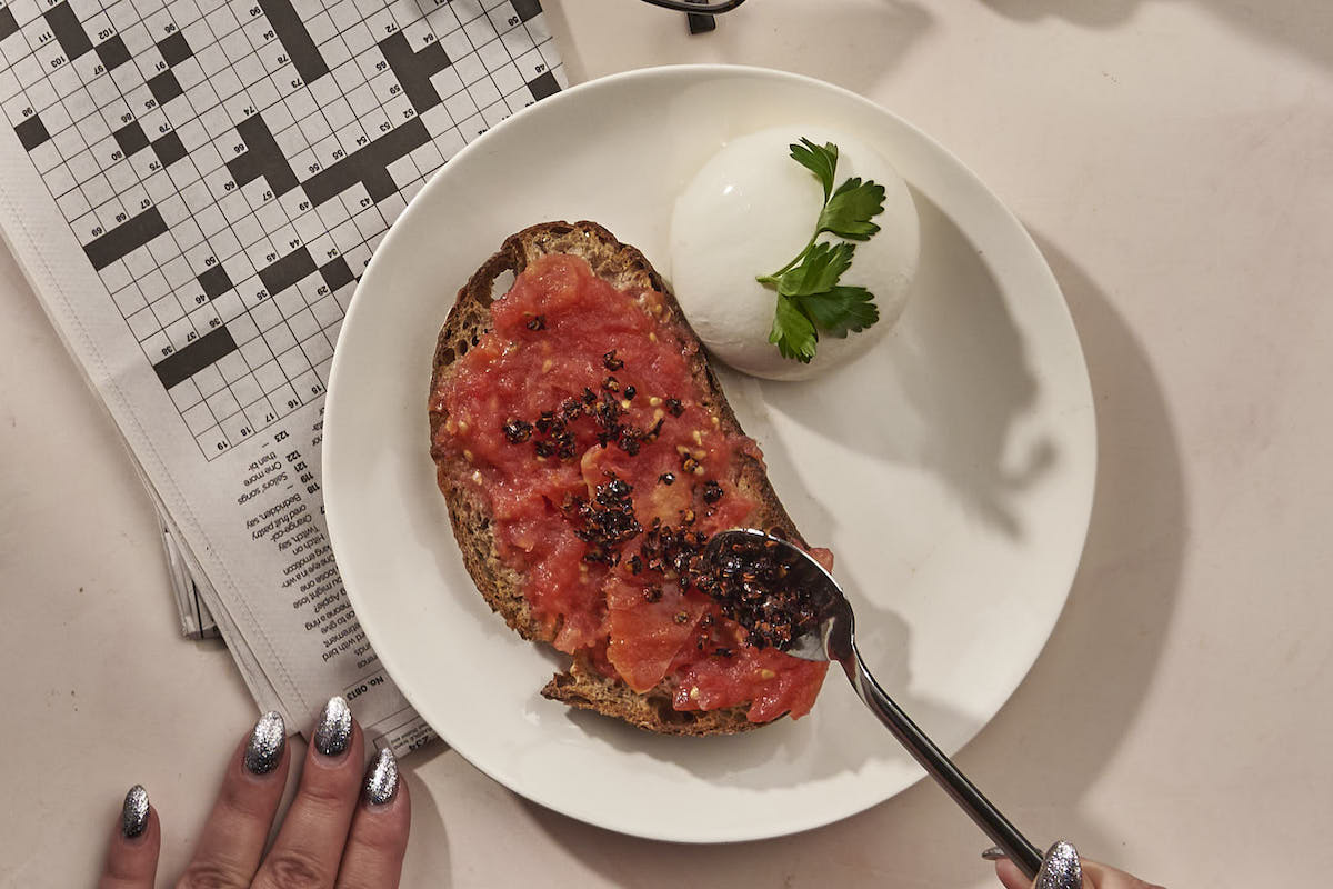 Pan Con Tomate with Homemade Spicy Chili Crunch Oil