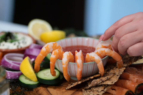 Shrimp Cocktail Seacuterie Board | Texas Hill Country Olive Co.