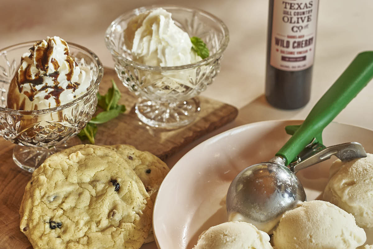 Cherry Balsamic Ice Cream Sundae