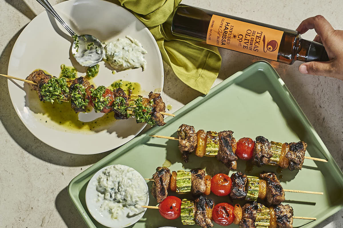 Spicy Lamb Kebabs with Persian Lime Chimichurri
