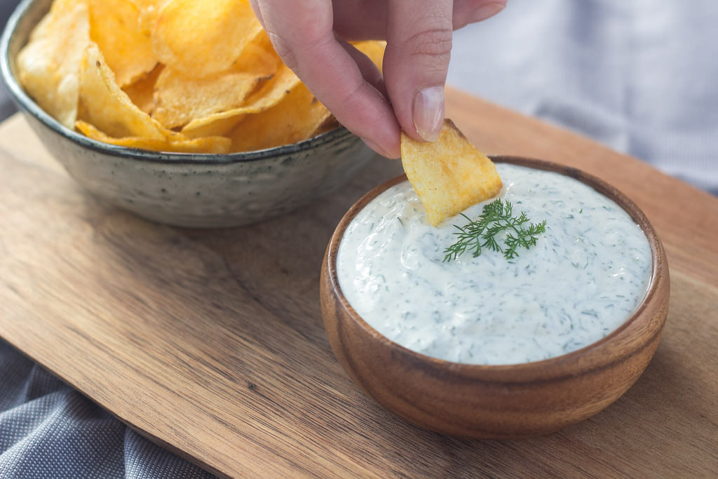 Jalapeno Chips and Garlic Ranch Dip | Texas Hill Country Olive Co.