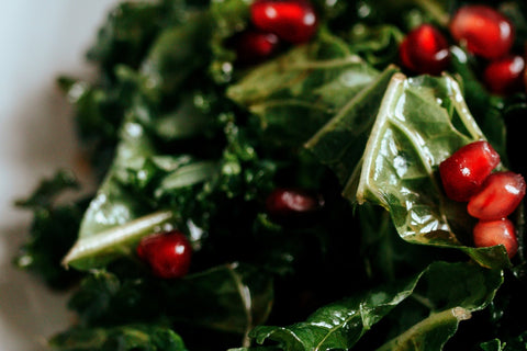 Pomegranate Winter Kale Salad | Texas Hill Country Olive Co.
