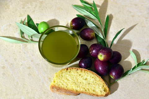 cloudy Texas olive oil and bread