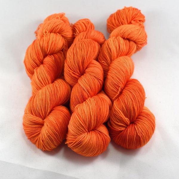 Orange Hand Dyed Yarn, tonal orange yarn, orange sock yarn ...