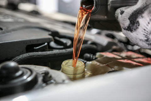 pouring coolant for car in winter