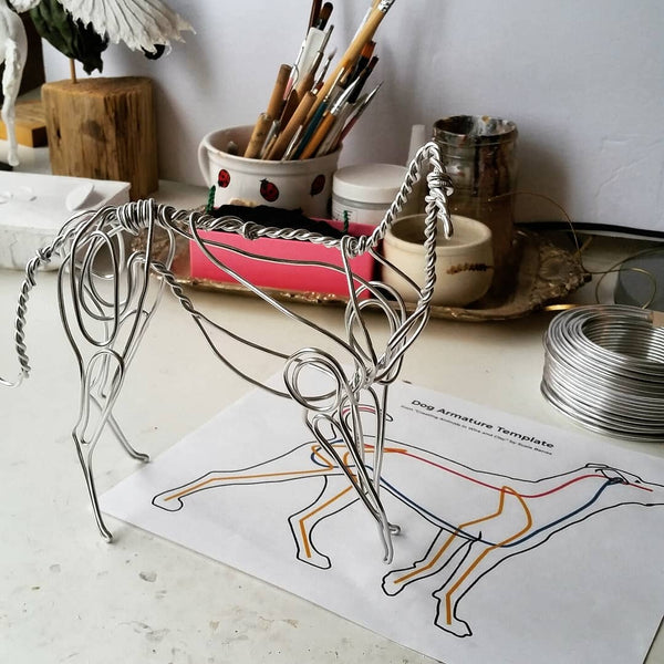 wire armature for air dry clay by Susie Benes