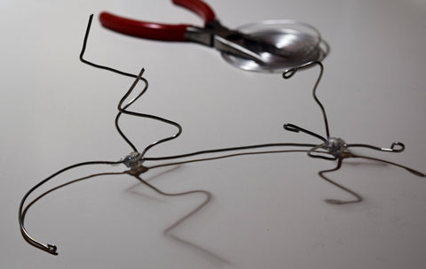 Wire armature for air dry clay animal sculpture