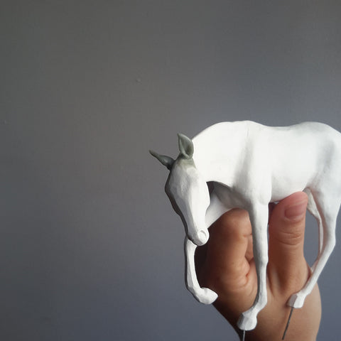 Air dry clay small horse sculpture