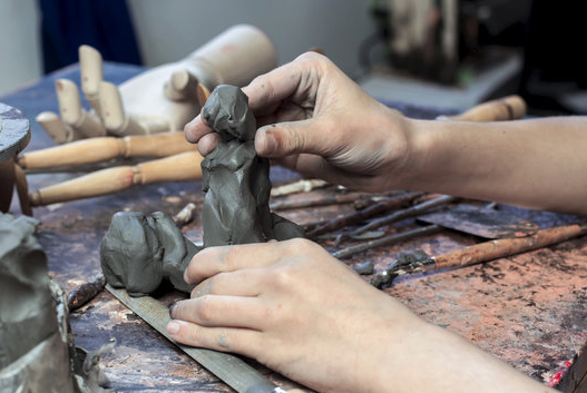 sculpting in clay