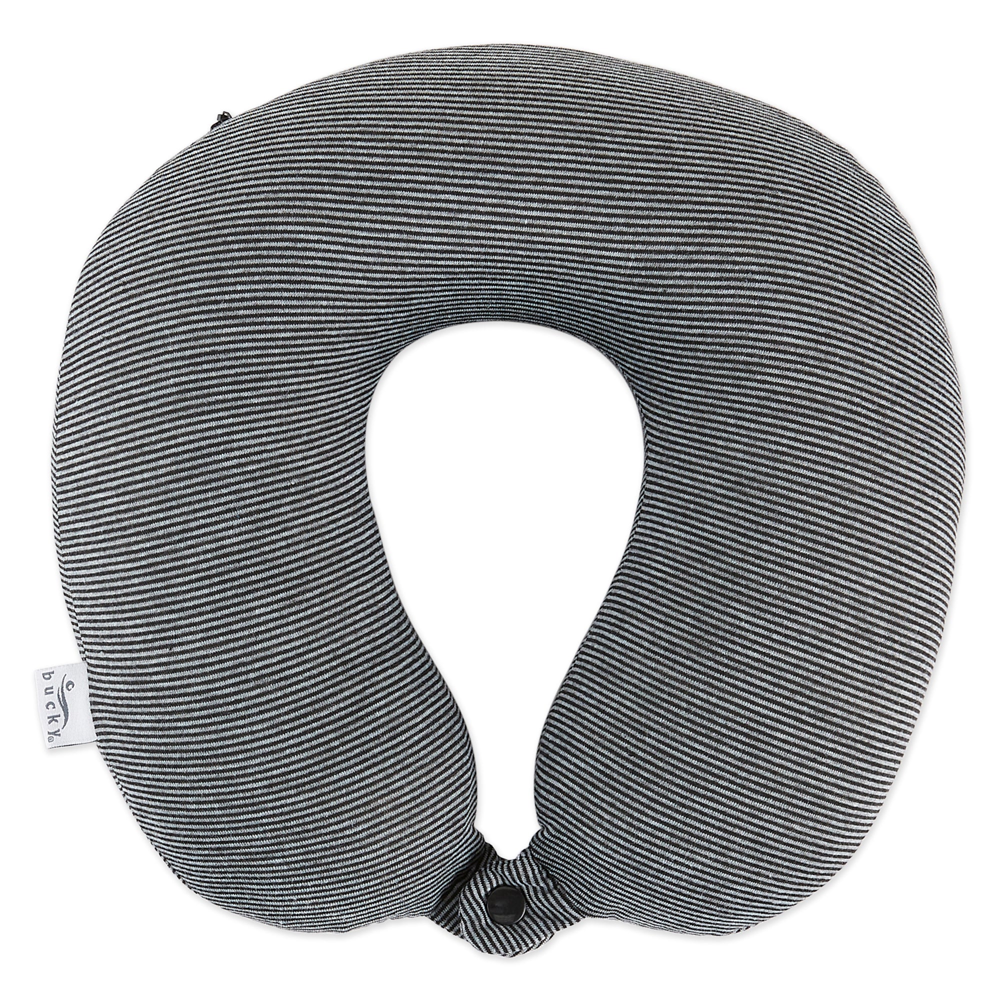 Image of Jersey Stripe - Memory Foam Neck Pillow - Black Stripe