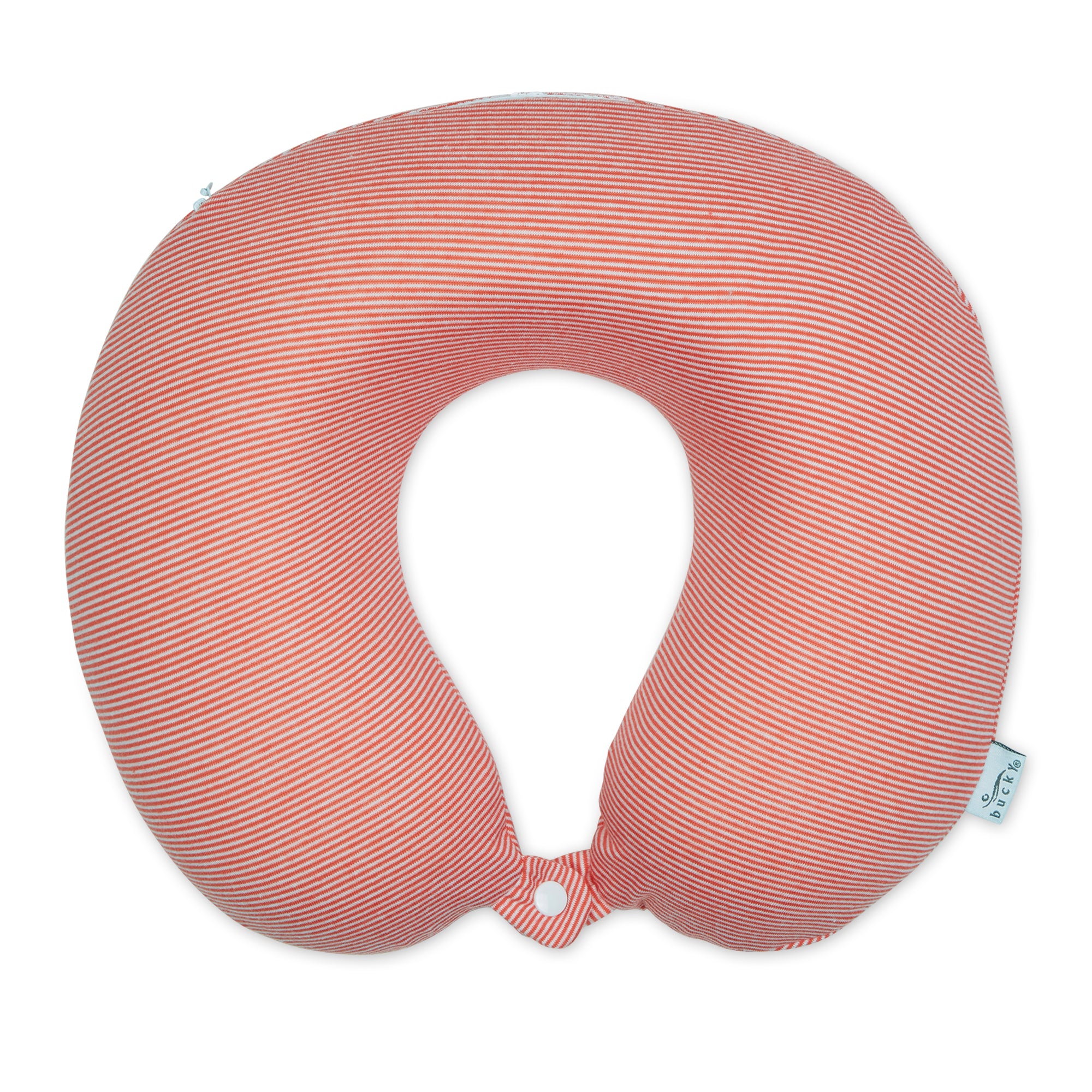 Image of Jersey Stripe - Memory Foam Neck Pillow - Pink Stripe