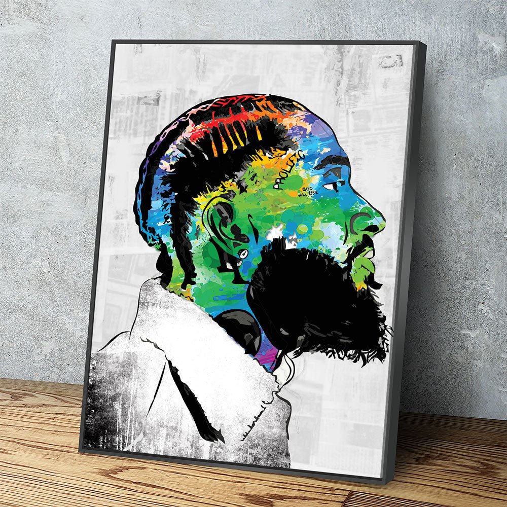 Nipsey Hussle Canvas Wall Art - RIP Nipsey, American Rapper
