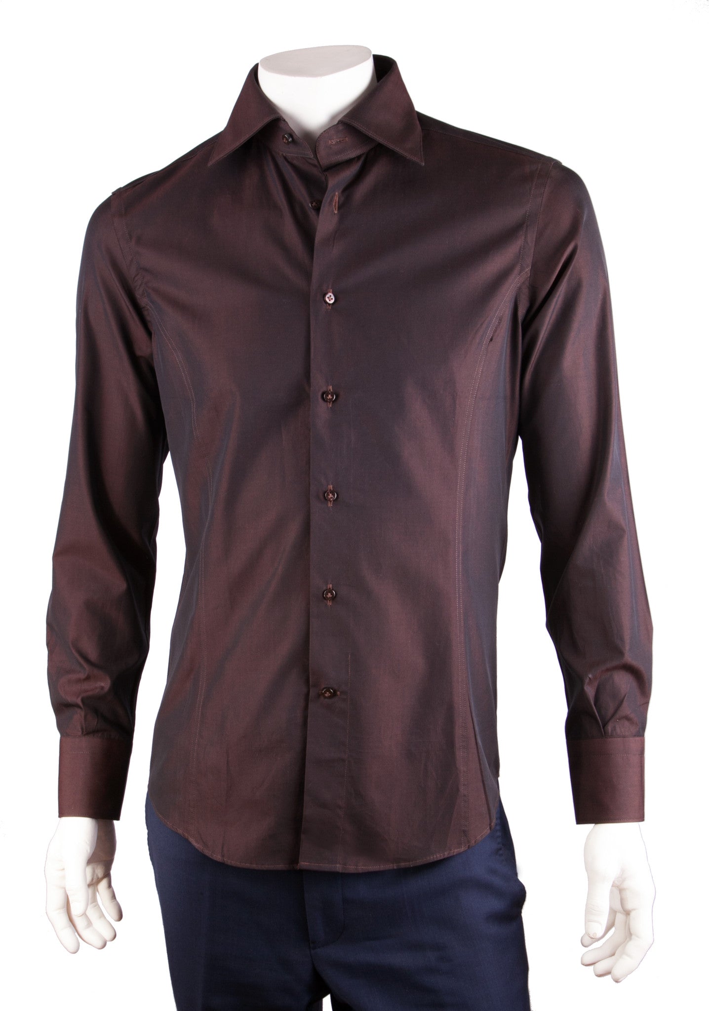 Solid Iridescent Cotton Shirt – Anthony Men's