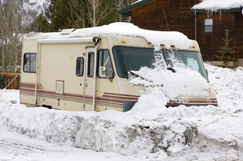 Rv stuck in the snow