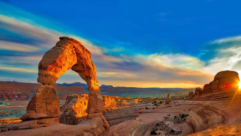 Sunset at the utah arches